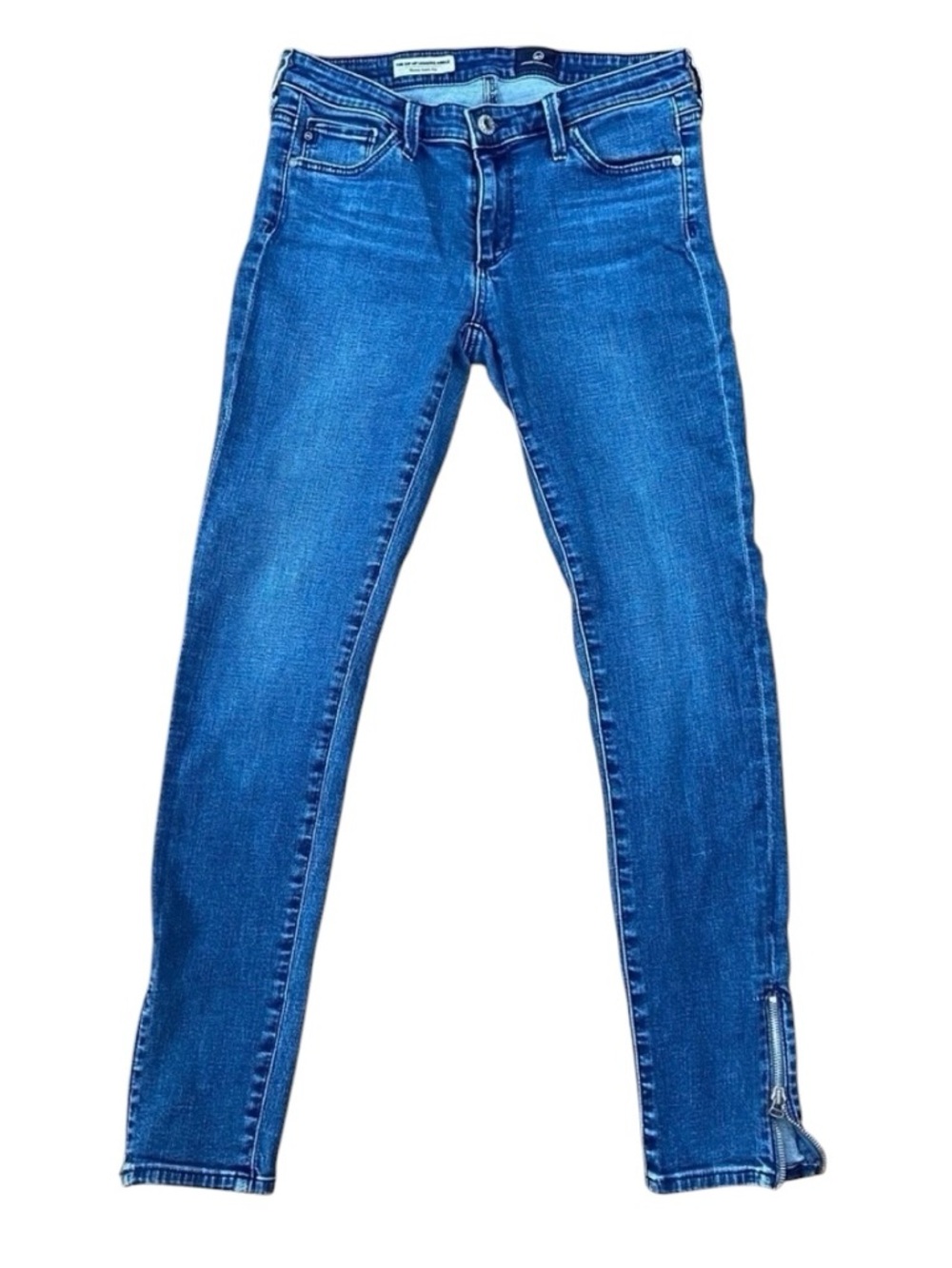 Ag Adriano Goldschmied blue jeans The zip-up legging ankle skinny ankle zip sz27